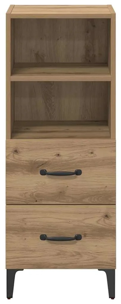 vidaXL Πλαϊνό γραφείο με συρτάρι artisan δρυς 34 x 34.5 x 90 εκ