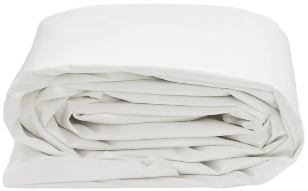 vidaXL Μουσαμάς Λευκός 5 x 6 μ. 650 γρ./μ²