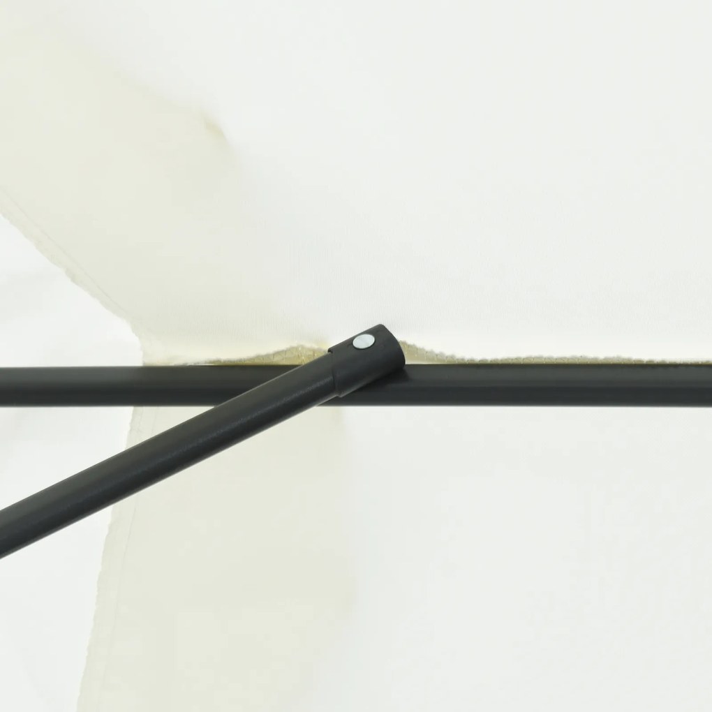 vidaXL Ομπρέλα Κήπου 395 x 245 cm Άμμος Λευκή