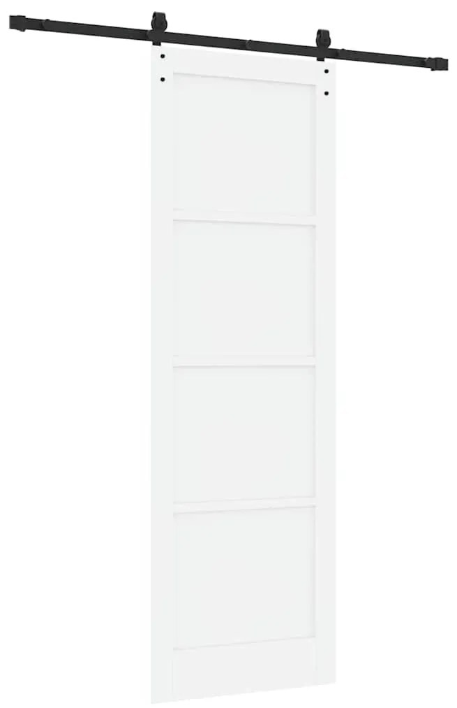 vidaXL Συρόμενη Πόρτα Λευκό και μαύρο 78 x 232 cm