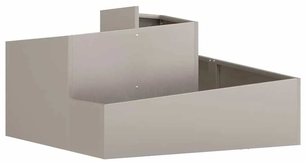 vidaXL Γλάστρα Κήπου Καφέ 80 x 80 x 50 εκ. Ατσάλι σκληρυθέν στον αέρα