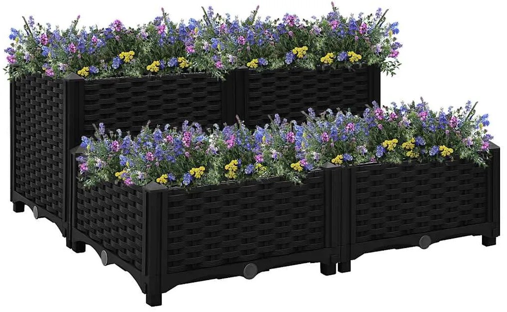 vidaXL Ζαρντινιέρα 80 x 80 x 38 εκ. από Πολυπροπυλένιο