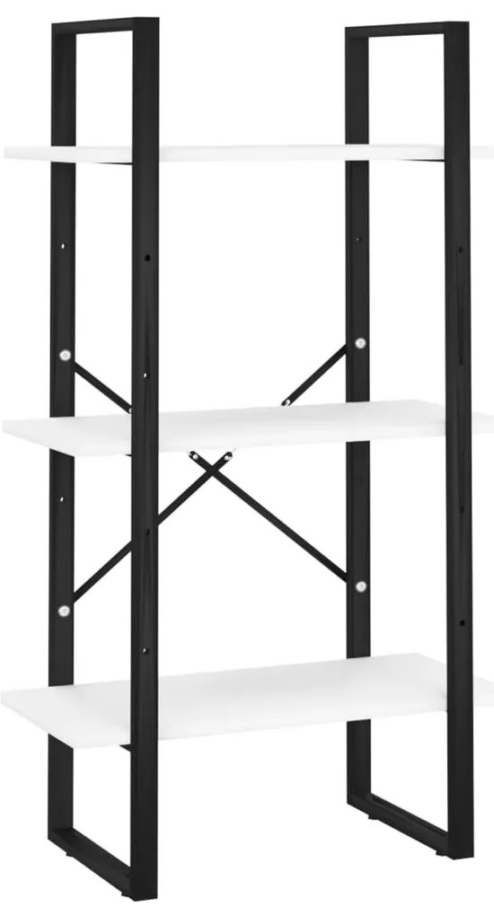 vidaXL Βιβλιοθήκη με 5 Ράφια Λευκή 60 x 30 x 175 εκ. από Επεξ. Ξύλο