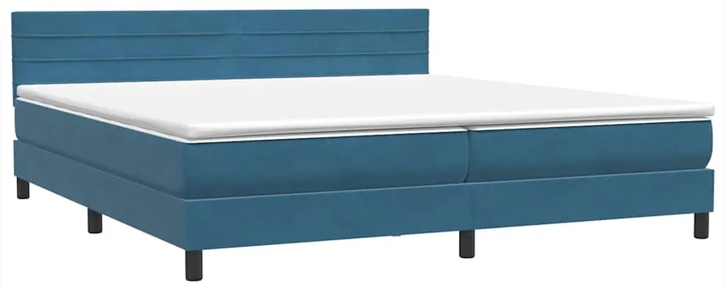 ΚΡΕΒΑΤΙ BOXSPRING ΜΕ ΣΤΡΩΜΑ ΣΚΟΥΡΟ ΜΠΛΕ 180X210 ΕΚ. ΒΕΛΟΥΔΙΝΟ 3316321