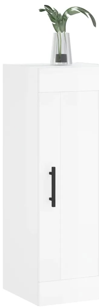 vidaXL Ντουλάπι Τοίχου Γυαλιστερό Λευκό 34,5 x 34 x 90 εκ. Επεξ. Ξύλο