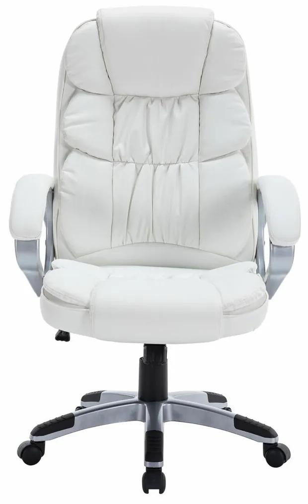 Καρέκλα γραφείου Mesa 378, Άσπρο, 112x72x66cm, Με ρόδες, Με μπράτσα, Μηχανισμός καρέκλας: Ασύγχρονος | Epipla1.gr
