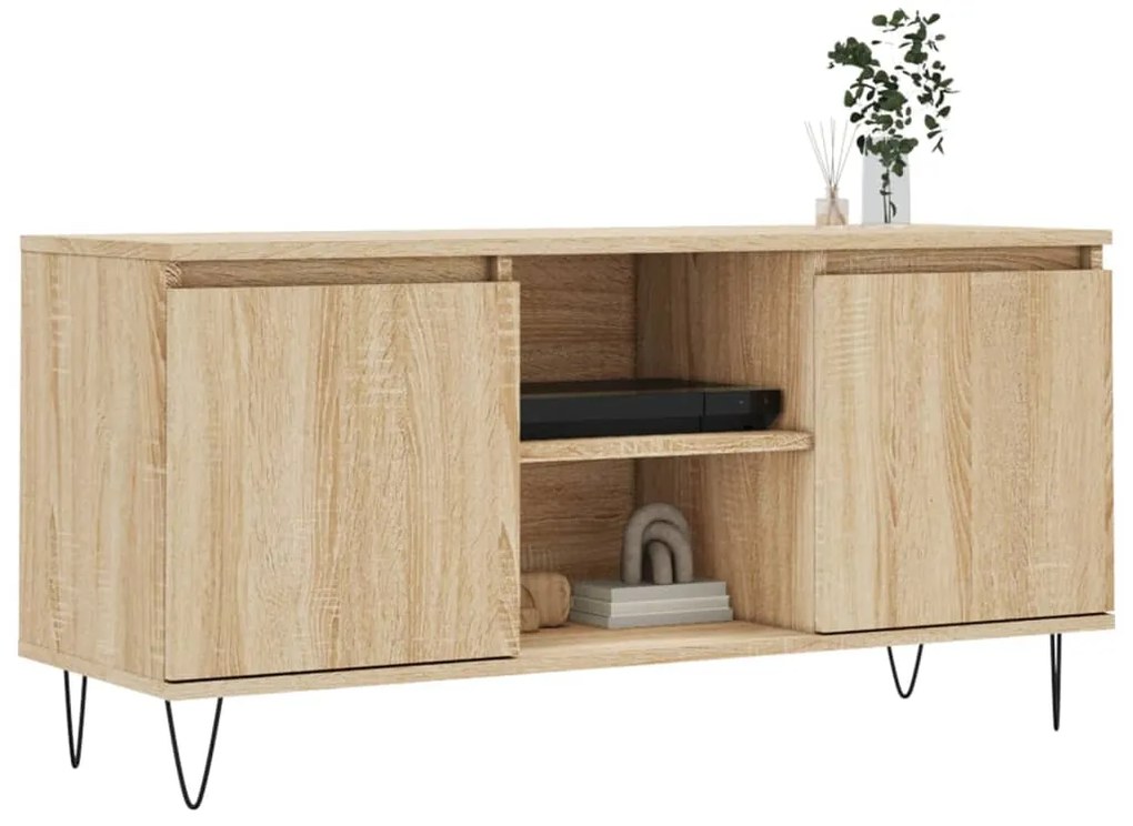 vidaXL Έπιπλο Τηλεόρασης Sonoma Δρυς 104 x 35 x 50 εκ. Επεξεργ. Ξύλο
