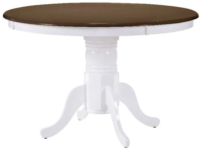 NIRVANA Τραπέζι Τραπεζαρίας Κουζίνας, Επεκτεινόμενο, Άσπρο - Καρυδί