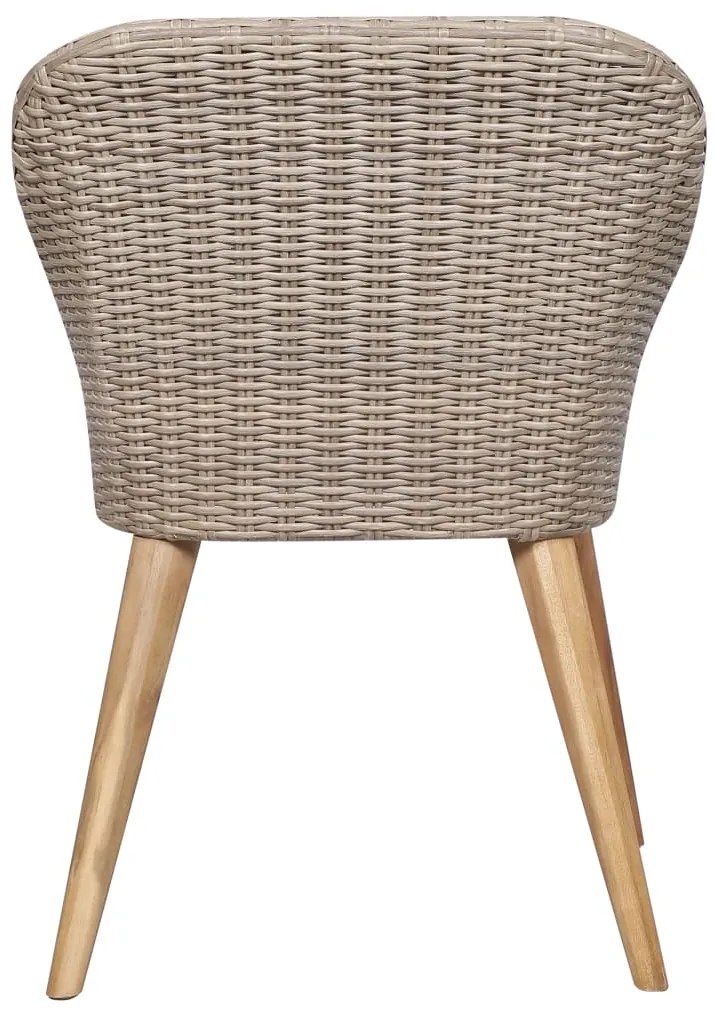 vidaXL Πολυθρόνες Εξωτερικού Χώρου 2 τεμ. Καφέ Συνθ.Ρατάν με Μαξιλάρια