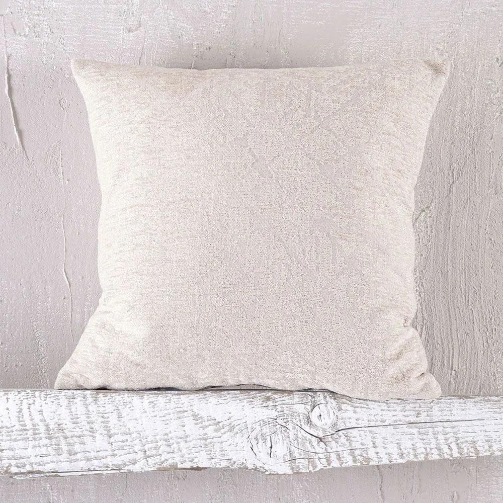 Μαξιλαροθήκη Διακοσμητική Wonder Ecru Ρυθμός 40Χ40 Cotton,Chenille