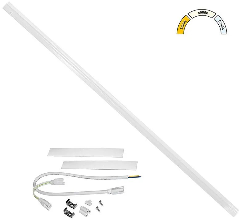 Adeleq Φωτιστικό Κουζίνας LED T5 120cm 20W CCT Λευκό 3-92062