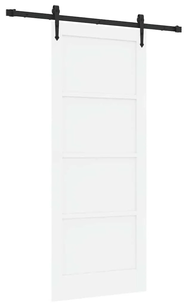 vidaXL Συρόμενη Πόρτα ORKDAL Λευκό 83 x 202 εκ. Μασίφ ξύλο πεύκου
