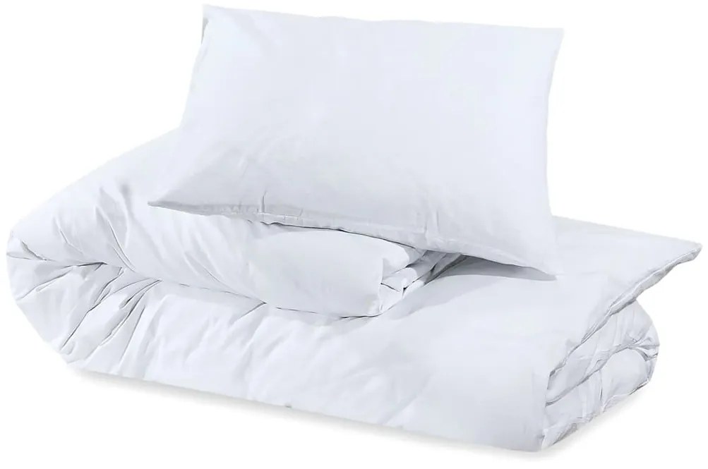 vidaXL Σετ Παπλωματοθήκης Λευκό 155 x 220 εκ. Ελαφρύ Ύφασμα Μικροϊνών