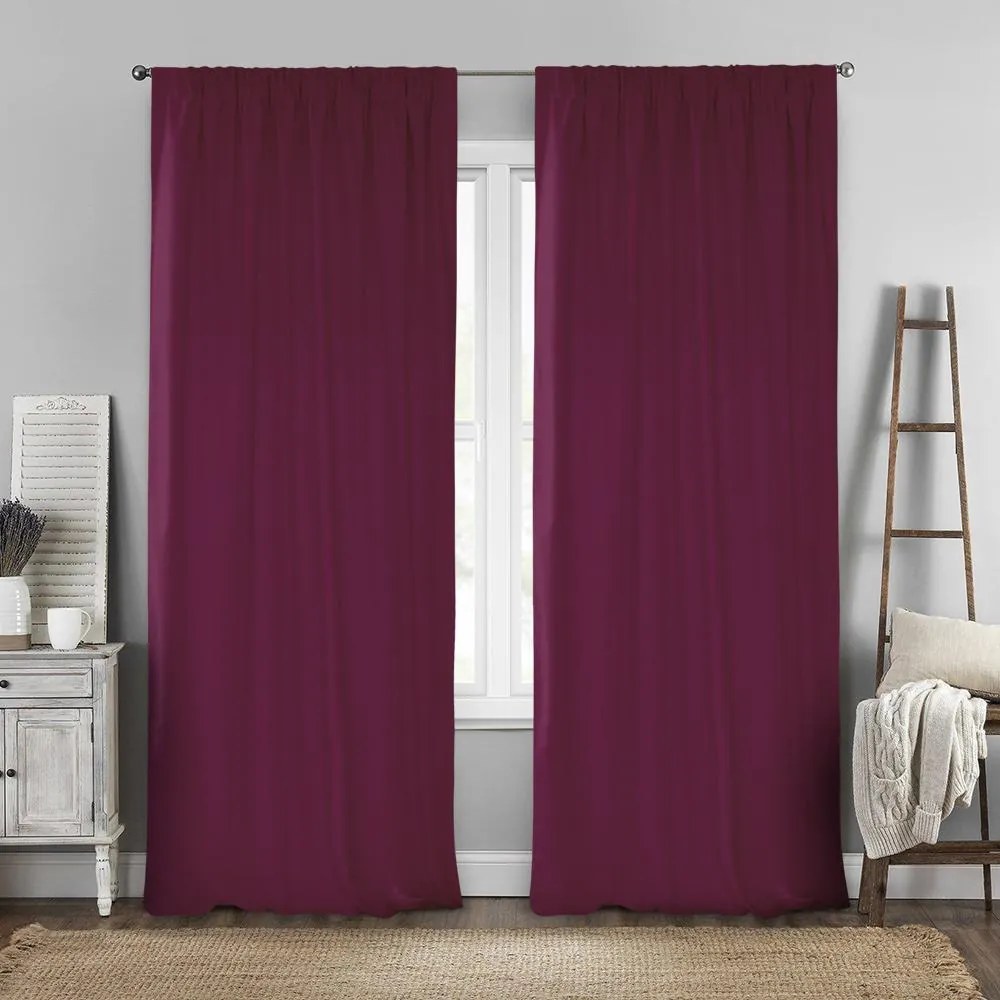 Κουρτίνα Με Τρέσα Renas 99 Magenta 140x280 - Lino Home