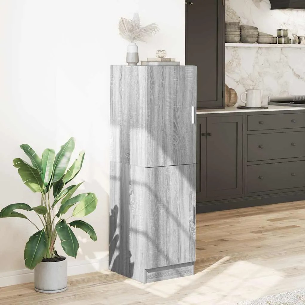 Ντουλάπι Κουζίνας Γκρι sonoma 38x41,5x131,5 εκ. Επεξεργ. Ξύλο - Γκρι