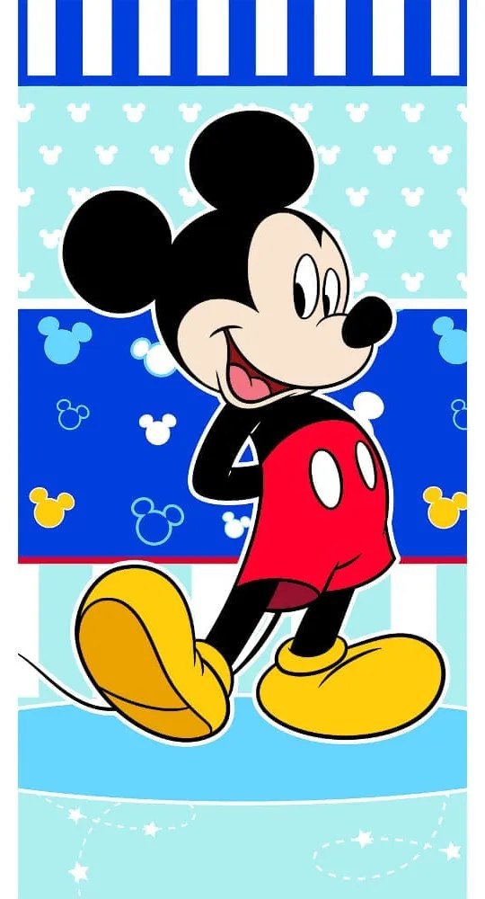 Borea Πετσέτα Θαλάσσης Βαμβακερή Βελούδινη Mickey 320gsm 70 x 140 cm Μπλε
