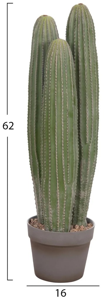 Διακοσμητικό Συνθετικό Φυτό ΚΑΚΤΟΣ C4743 με γλάστρα Φ16x62Υεκ. 16x16x62 εκ.