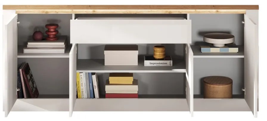 Έπιπλο Τηλεόρασης Ανθρακί Οξειδωμένο 121x43x57