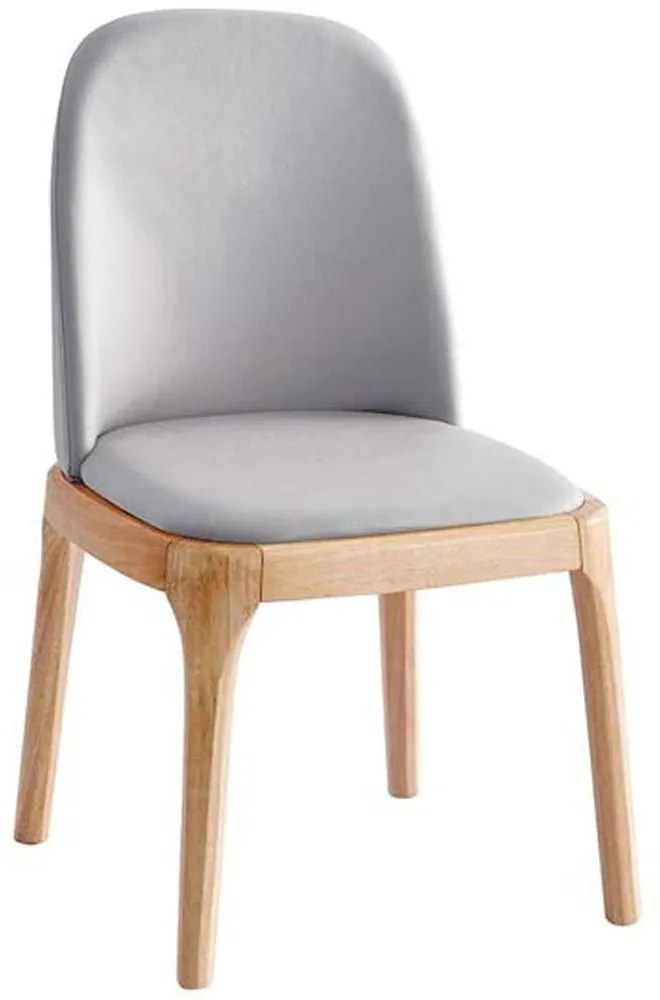 Καρέκλα Vista Ε797,5 57x46x88cm Light Grey Ξύλο,Τεχνόδερμα