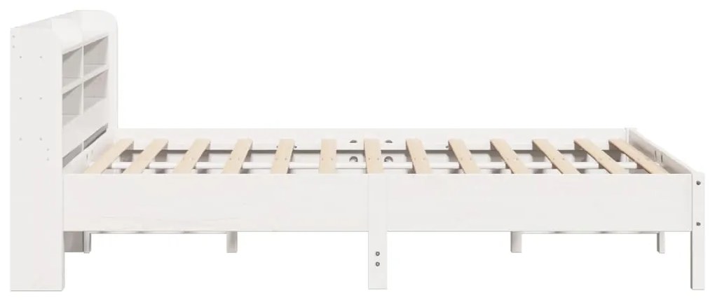 vidaXL Σκελετός Κρεβ. Χωρίς Στρώμα Λευκό 160x200 εκ Μασίφ Πεύκο