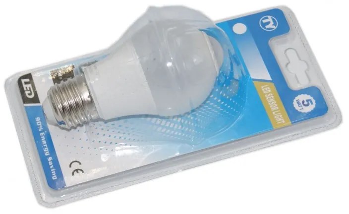 LED ΛΑΜΠΑ ΜΕ ΑΙΣΘΗΤΗΡΑ ΚΙΝΗΣΗΣ E27/5W/6000K 5254