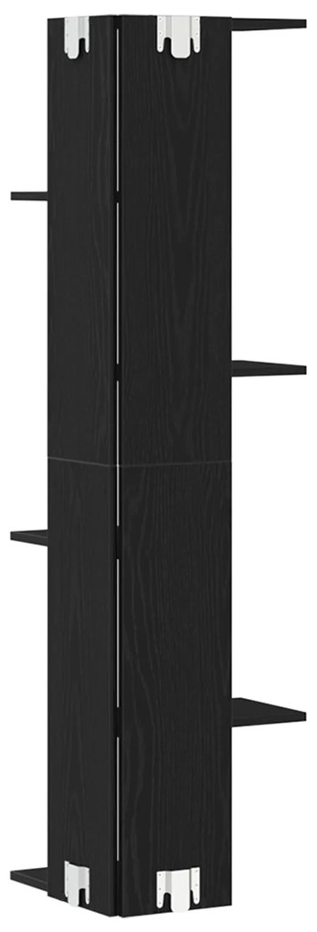 vidaXL Γωνιακό Ράφι Μαύρο Δρυς 36,5x36,5x140 εκ. Επεξεργασμένο Ξύλο