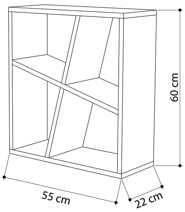 Βοηθητικό τραπέζι Bal χρώμα φυσικό 55x22x60εκ 55x22x60 εκ.