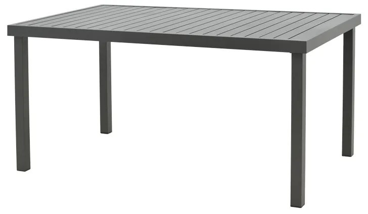 Τραπέζι Kliton pakoworld αλουμινίου ανθρακί 150x80x74εκ (1 τεμάχια)