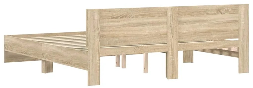 vidaXL Πλαίσιο Κρεβατιού με Κεφαλάρι Sonoma Δρυς 160 x 200 εκ.