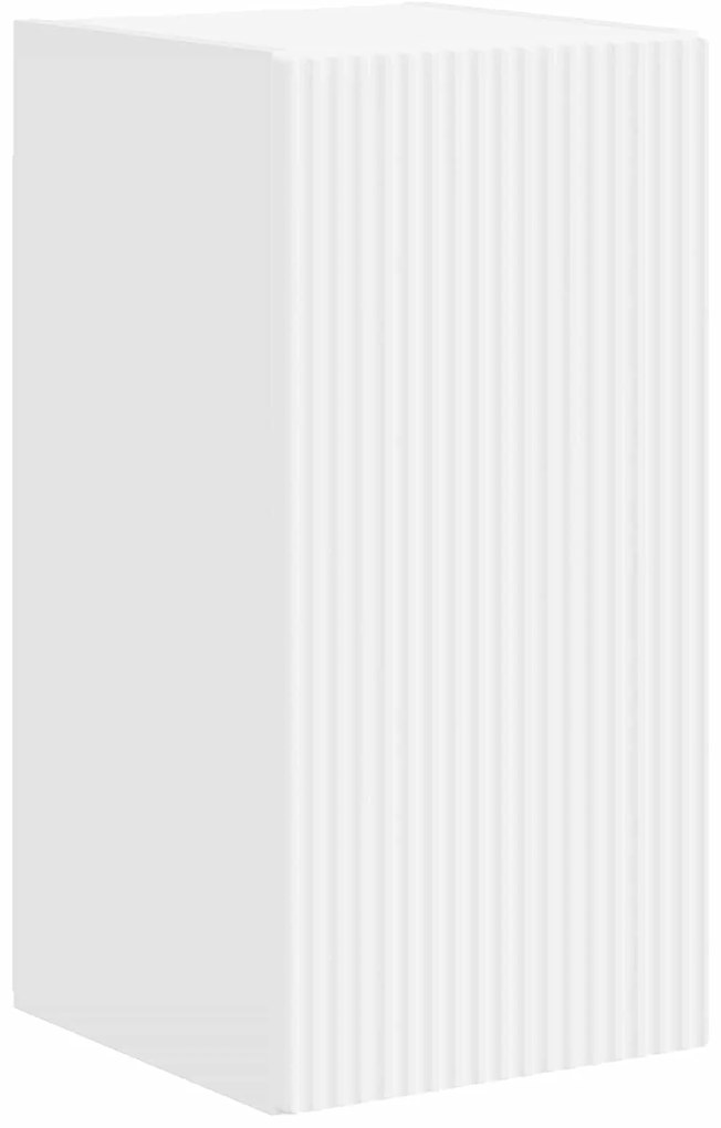 vidaXL Σετ επίπλου τηλεόρασης Επιτοίχιο 4 pcs Λευκό Επεξεργασμένο ξύλο