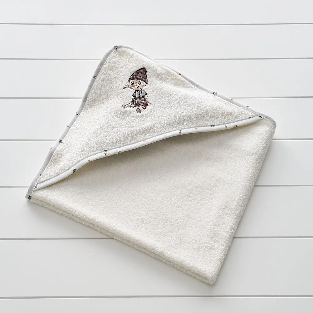 Κάπα Βρεφική Pinocchio White-Beige Vesta Home