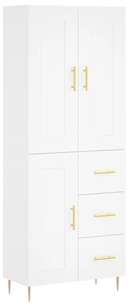 vidaXL Ντουλάπι Λευκό 69,5x34x180 εκ. από Επεξεργασμένο Ξύλο
