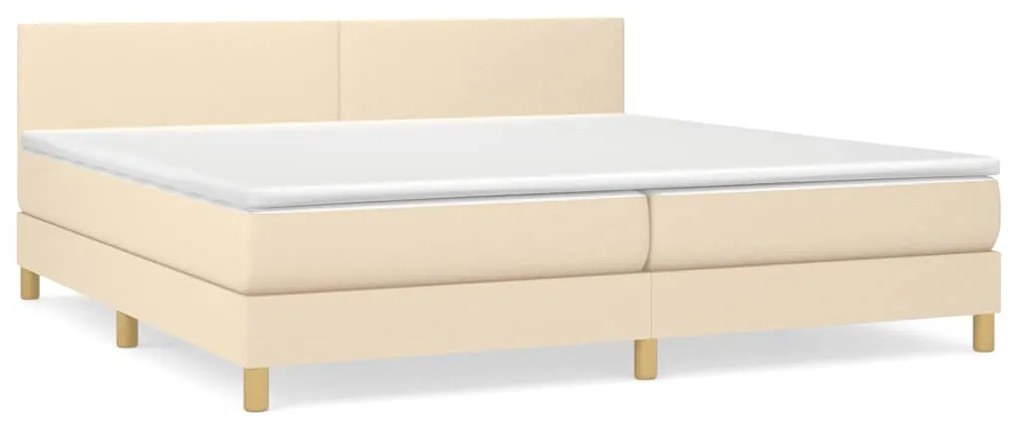 ΚΡΕΒΑΤΙ BOXSPRING ΜΕ ΣΤΡΩΜΑ ΚΡΕΜ 200X200 ΕΚ. ΥΦΑΣΜΑΤΙΝΟ 3140486