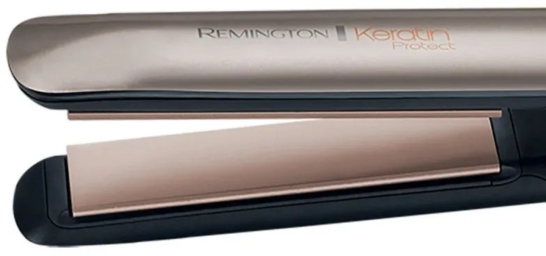 Ισιωτική μαλλιών Remington S8540 Keratin Protect, Κεραμικές πλάκες, 9 ρυθμίσεις θερμοκρασίας, 150°C - 230°C, Οθόνη LCD , Χρυσό/Μαύρο