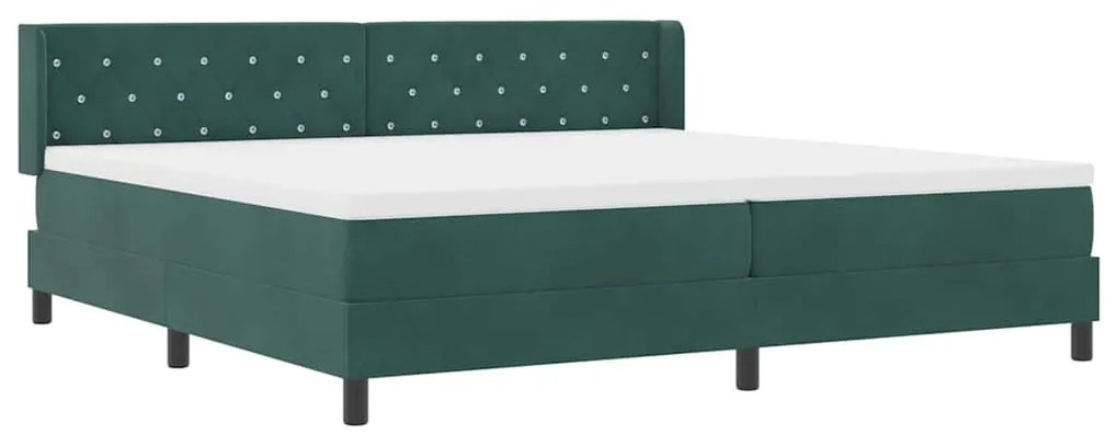 vidaXL Κρεβάτι με Ελατήρια και Στρώμα Μαύρο 100x200 εκ. Βελούδο