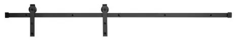 VEVOR 6.6FT Sliding Barn Door Hardware Kit for Single Sliding Barn Door Black