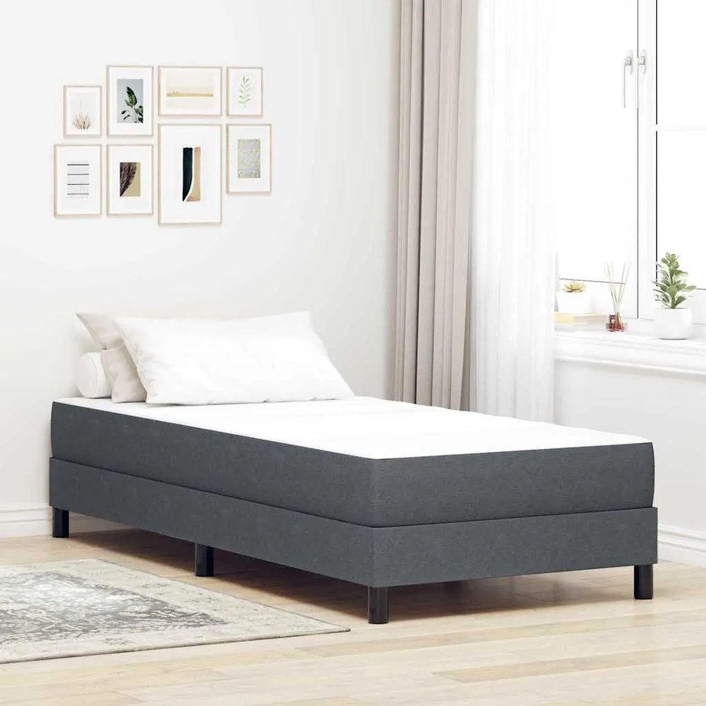vidaXL Στρώμα Κρεβατιού με στρώμα Γκρι 80 x 200 cm ύφασμα