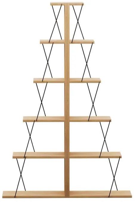 Βιβλιοθήκη mini Tars sonoma-μαύρο 130x22x146εκ 130x22x146 εκ.