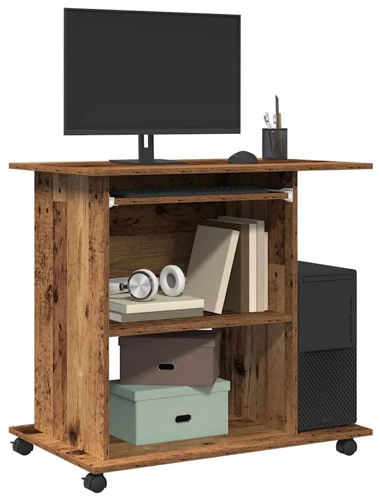 Γραφείο Υπολογιστή Παλιό Ξύλο 80 x 50 x 75 εκ. από Μοριοσανίδα