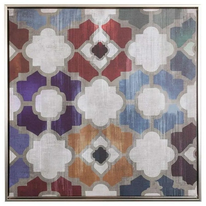 Κάδρο 373-122-731 50x50cm Multi Τετράγωνοι Plastic,Canvas