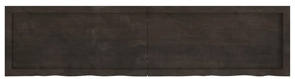 vidaXL Ράφι Τοίχου Σκούρο Καφέ 160x40x(2-4) εκ. Επεξ. Μασίφ Ξύλο Δρυός