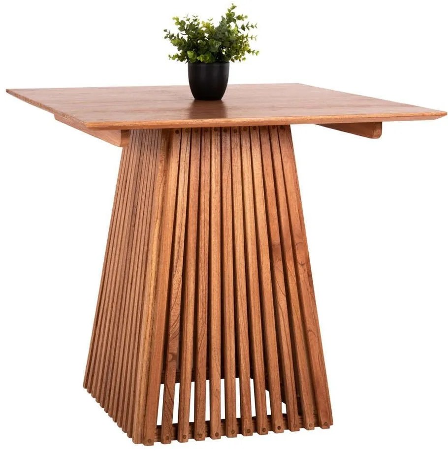 Τραπέζι Τραπεζαρίας Τετράγωνο Frantz HM9458.11 80x80x75cm Από Μασίφ Ξύλο Mindi Natural Wood