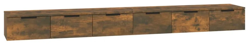 vidaXL Ντουλάπια Τοίχου 2 τεμ. Καπνιστή Δρυς 102x30x32 εκ. Επεξ. Ξύλο
