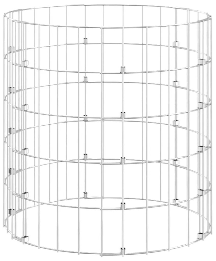 Κομποστοποιητής Κήπου Ø50x50 εκ. Γαλβανισμένος Χάλυβας - Ασήμι