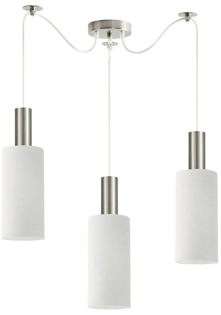 Φωτιστικό Οροφής Τρίφωτο Homelighting 77-8472 Nickel/White