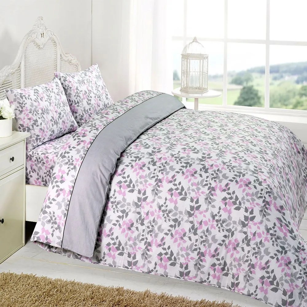 Παπλωματοθήκη Premium 5008 (Σετ 2τμχ) Grey Anna Riska Μονό 160x240cm 100% Cotton