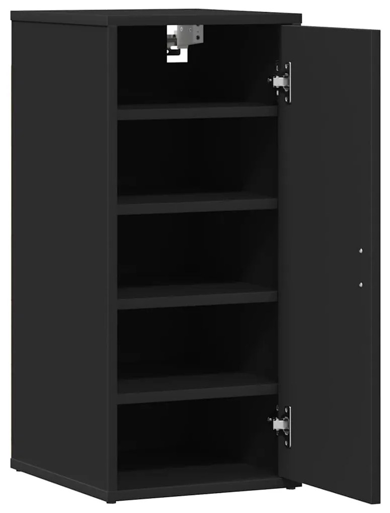 vidaXL Παπουτσοθήκες 2 τεμ. Μαύρες 32 x 35 x 70 εκ. από Μοριοσανίδα