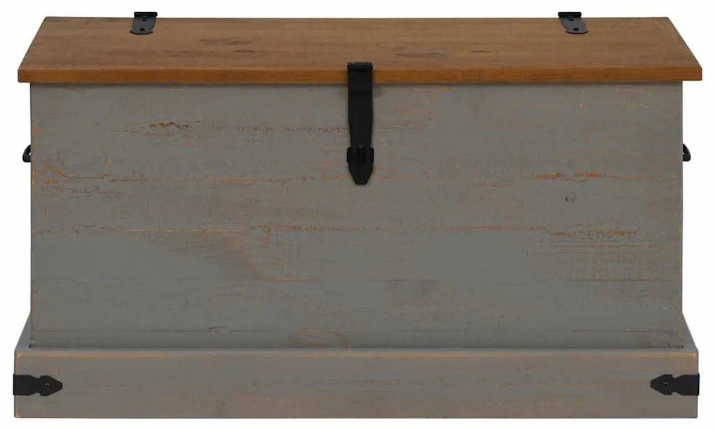 Σεντούκι αποθήκευσης HALDEN γκρι 91x48x47 cm μασίφ ξύλο πεύκο - Γκρι