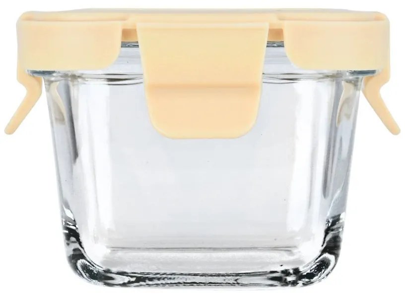 ESTIA ΦΑΓΗΤΟΔΟΧΕΙΟ CLICK&amp;SEAL ΓΥΑΛΙΝΟ 160ml 18.9x14.5x6.7cm ΜΕ ΚΑΠΑΚΙ ΠΛΑΣΤΙΚΟ IVORY