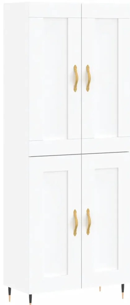 vidaXL Ντουλάπι Λευκό 69,5x34x180 εκ. από Επεξεργασμένο Ξύλο